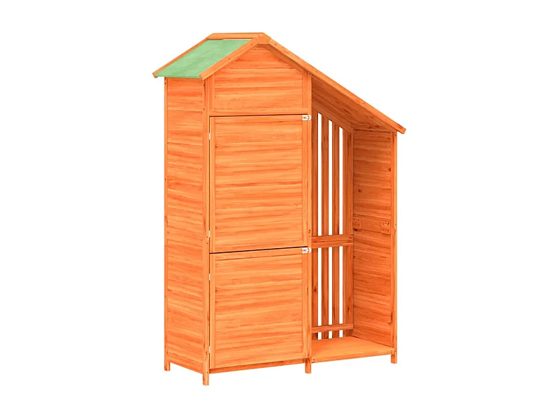 Abrigo de jardim, cabana, casa de armazenamento, galpão ao ar livre, ferramentas robustas 120 x 53,5 x 170 cm madeira maciça pinho marrom 02_0022420