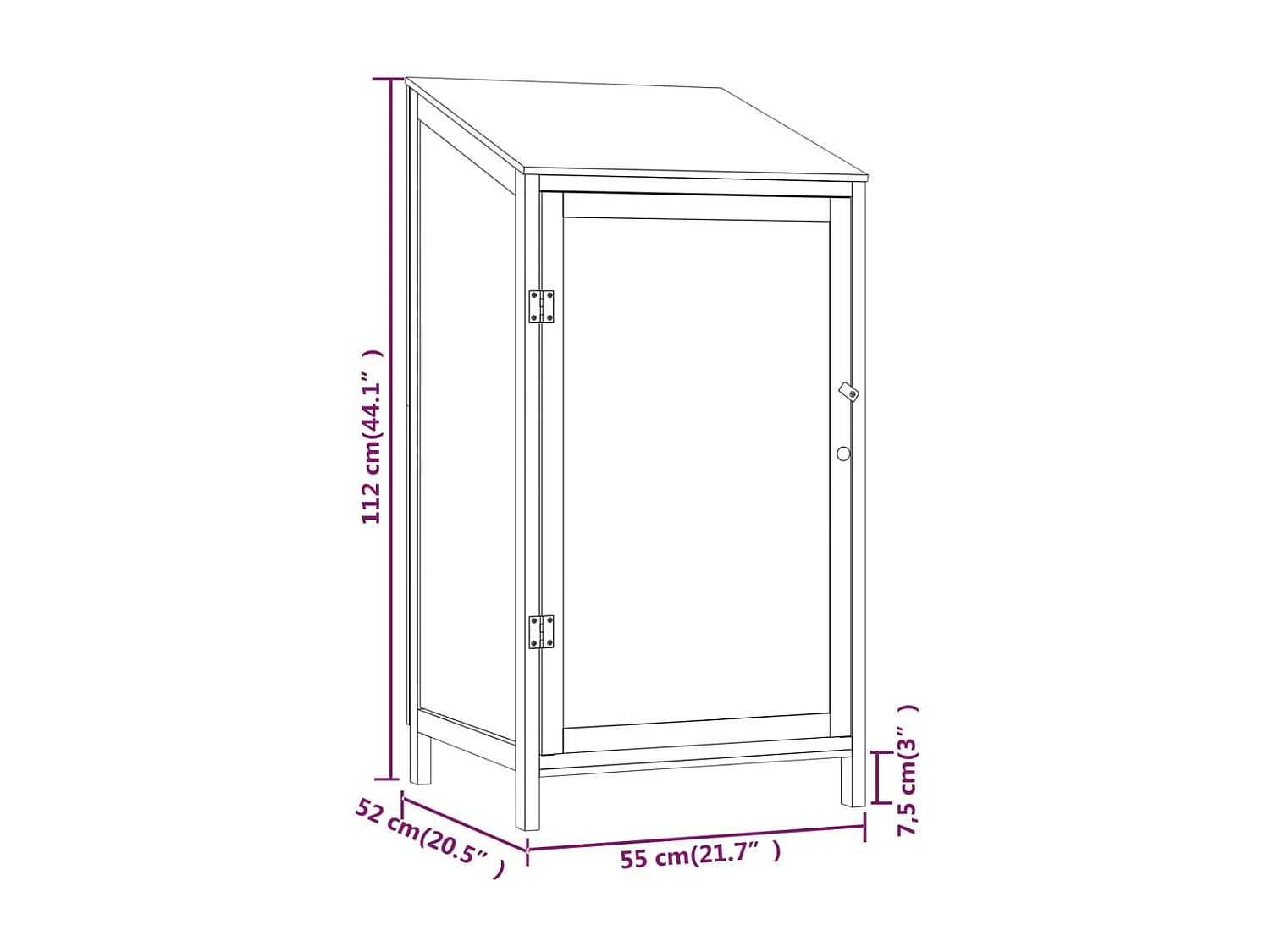 Remise de jardin 55 bois marron 55 x 52 x 112 cm 02_0044050