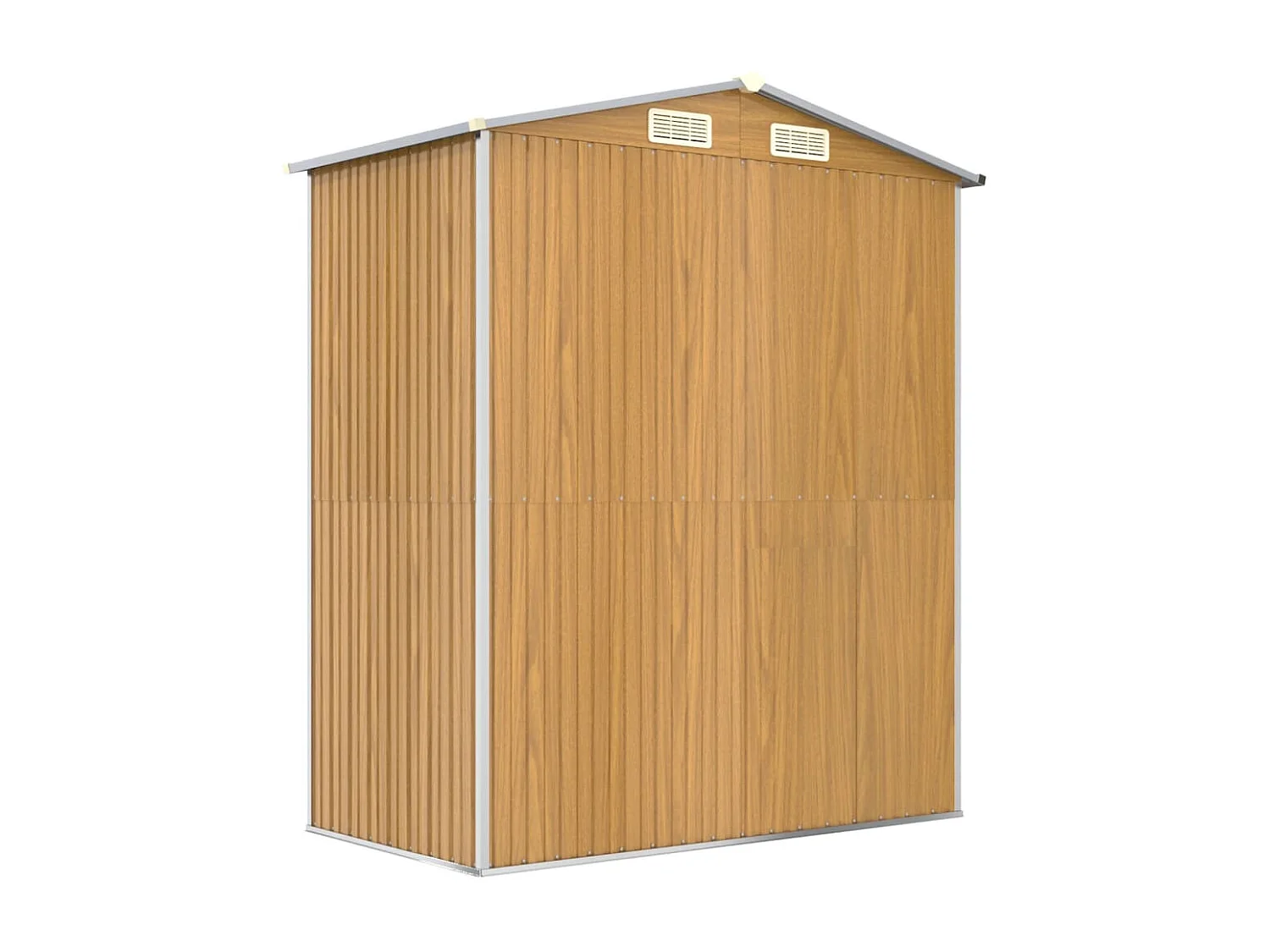 Galpão de jardim Cabine Galpão Casa de armazenamento Galpão ao ar livre Ferramentas Robusto Transparente 192 x 108 x 223 cm Aço Galvanizado Marrom 02_0022300