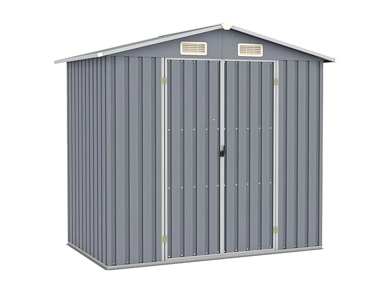 Abri de jardin cabane grise 205 x 129 x 183 cm 02_0022232