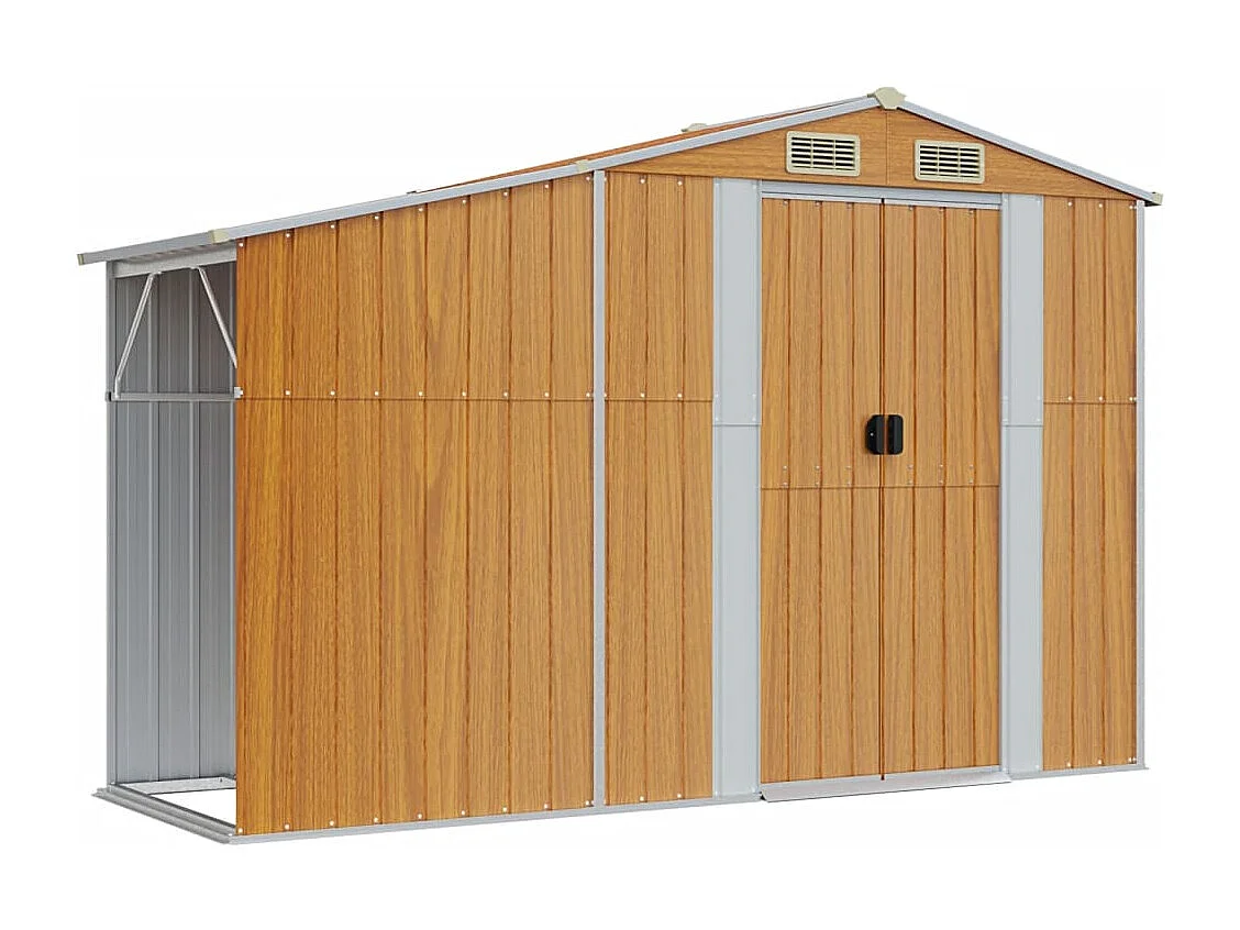 Abri de jardin cabane marron 277 x 365.5 x 179 cm 02_0022314