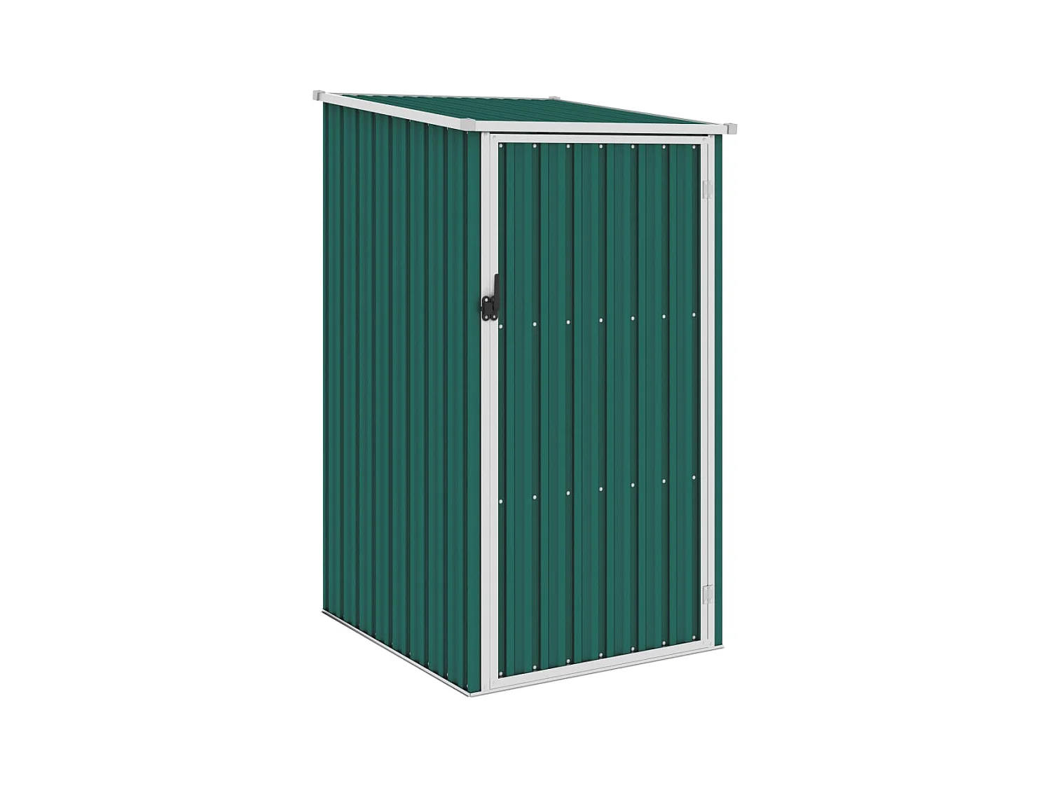 Abrigo de jardim, cabana, casa de armazenamento, galpão ao ar livre, ferramentas robustas 87 x 98 x 159 cm aço galvanizado verde 02_0022380