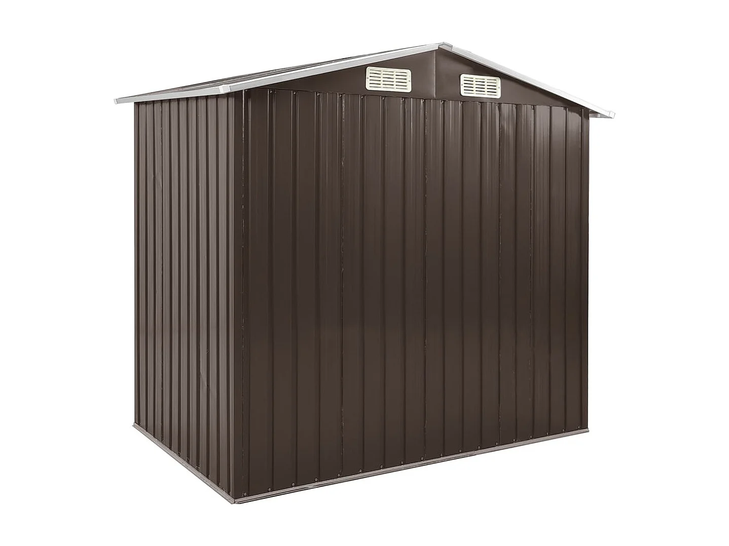 Casetta da giardino Capannone per cabina Capannone per la casa Capannone per esterni Robusto attrezzi con ripiano 205 x 130 x 183 cm Ferro marrone 02_0022224