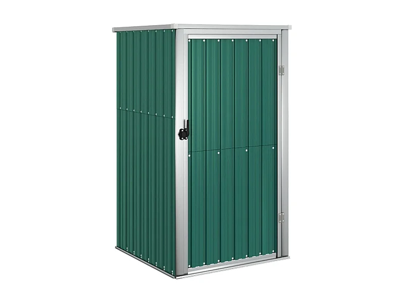 Abrigo de jardim, cabana, casa de armazenamento, galpão ao ar livre, ferramentas robustas 88 x 89 x 161 cm aço galvanizado verde 02_0022431