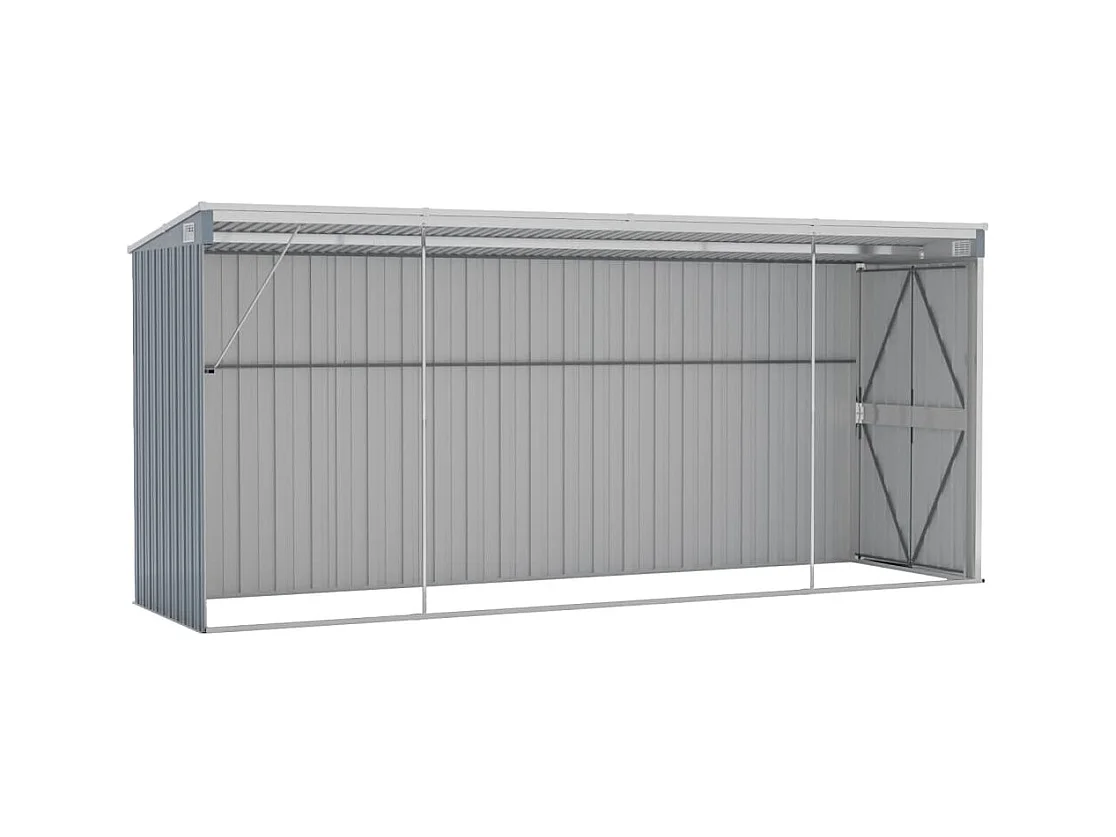 Abri de jardin cabane grise 118 x 382 x 178 cm 02_0022334