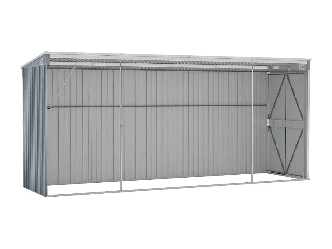 Abri de jardin cabane grise 118 x 382 x 178 cm 02_0022334