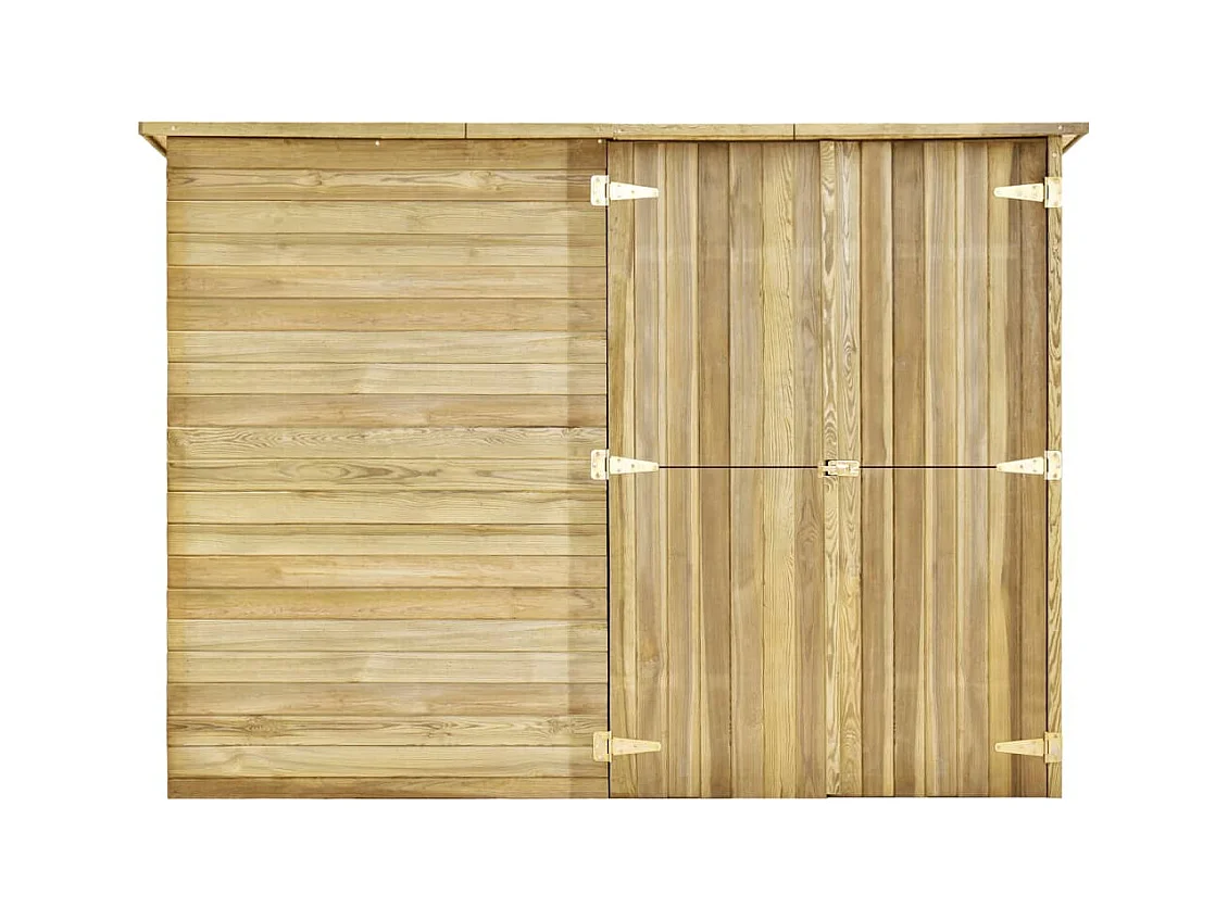 Abri à vélo de bois marron 232 x 110 x 170 cm 02_0022433