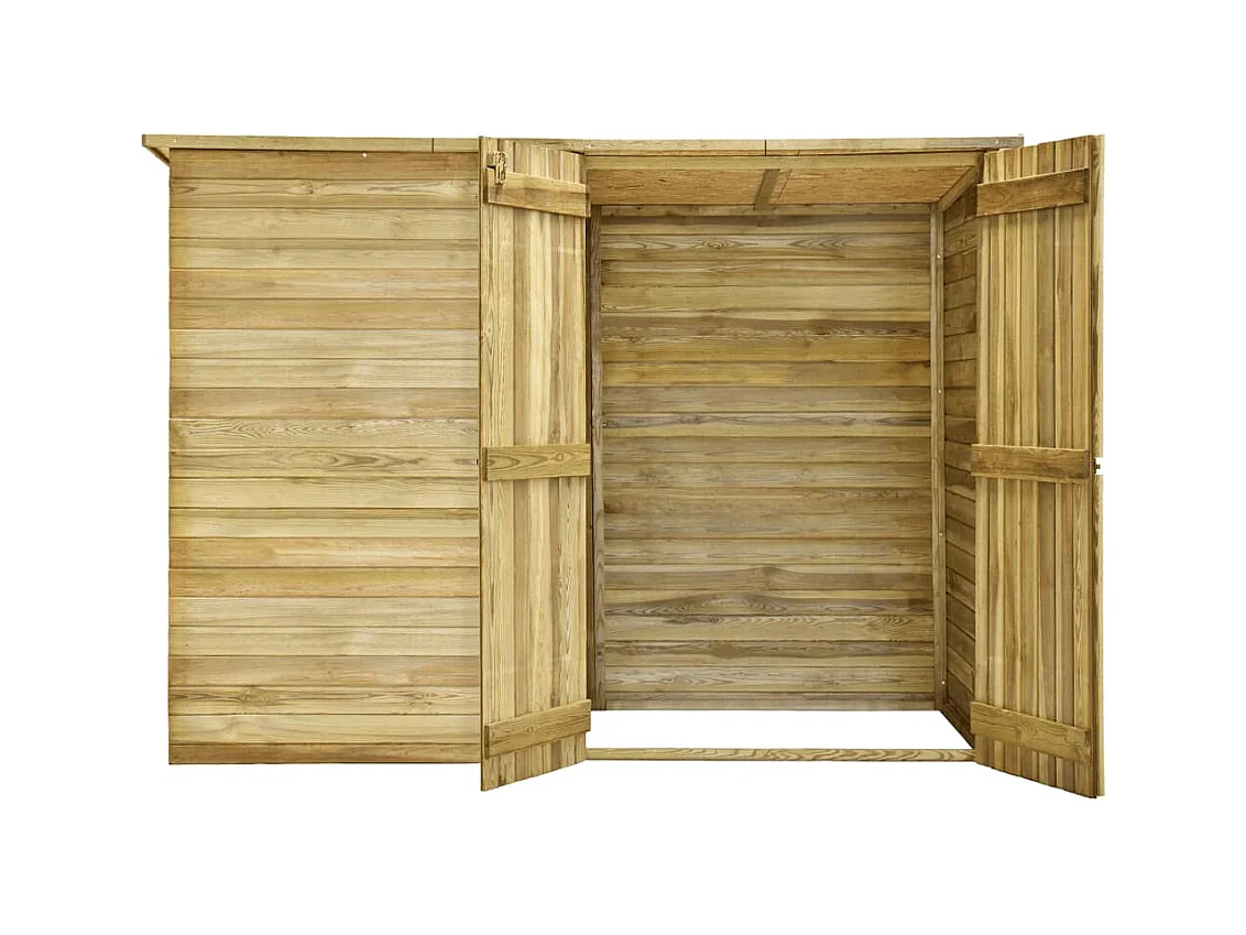 Abri à vélo de bois marron 232 x 110 x 170 cm 02_0022433