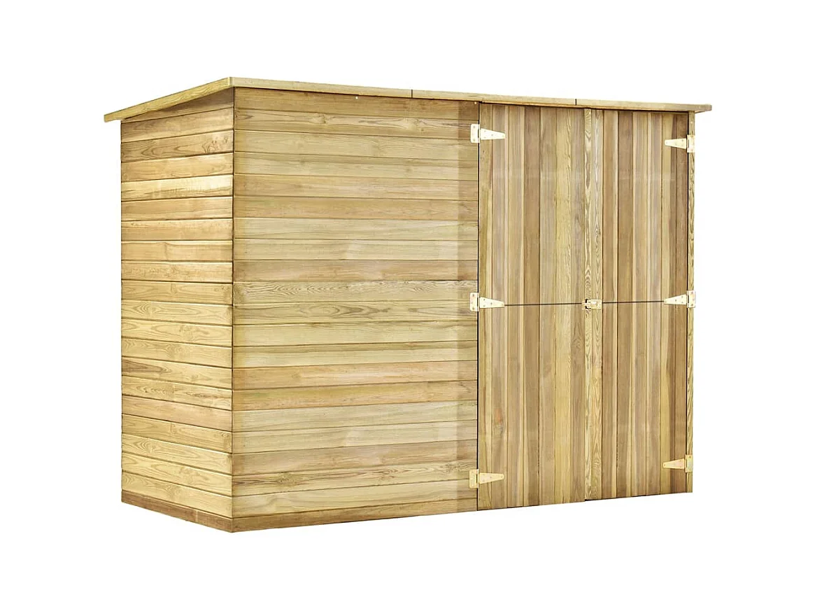 Deposito biciclette da giardino 232 x 110 x 170 cm Legno di pino impregnato marrone 02_0022433