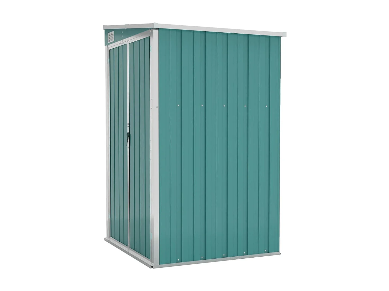 Casetta da giardino a parete 118 x 100 x 178 cm in acciaio zincato verde 02_0044058