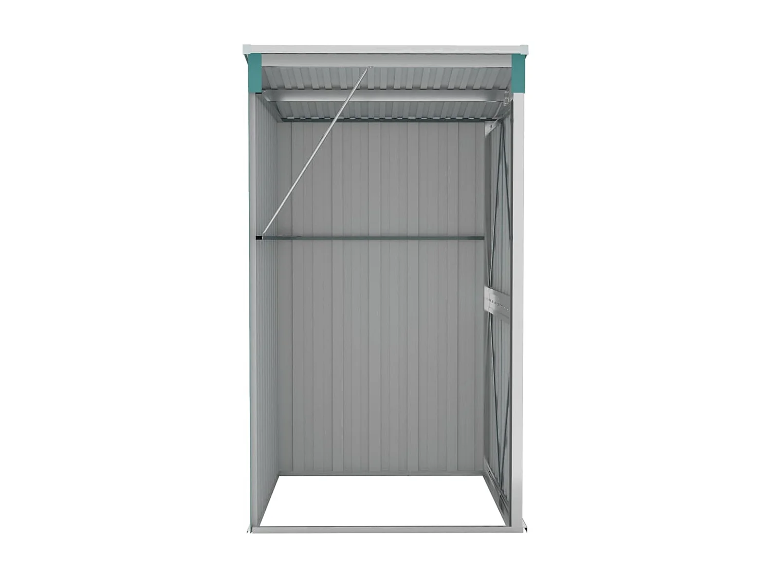 Casetta da giardino a parete 118 x 100 x 178 cm in acciaio zincato verde 02_0044058