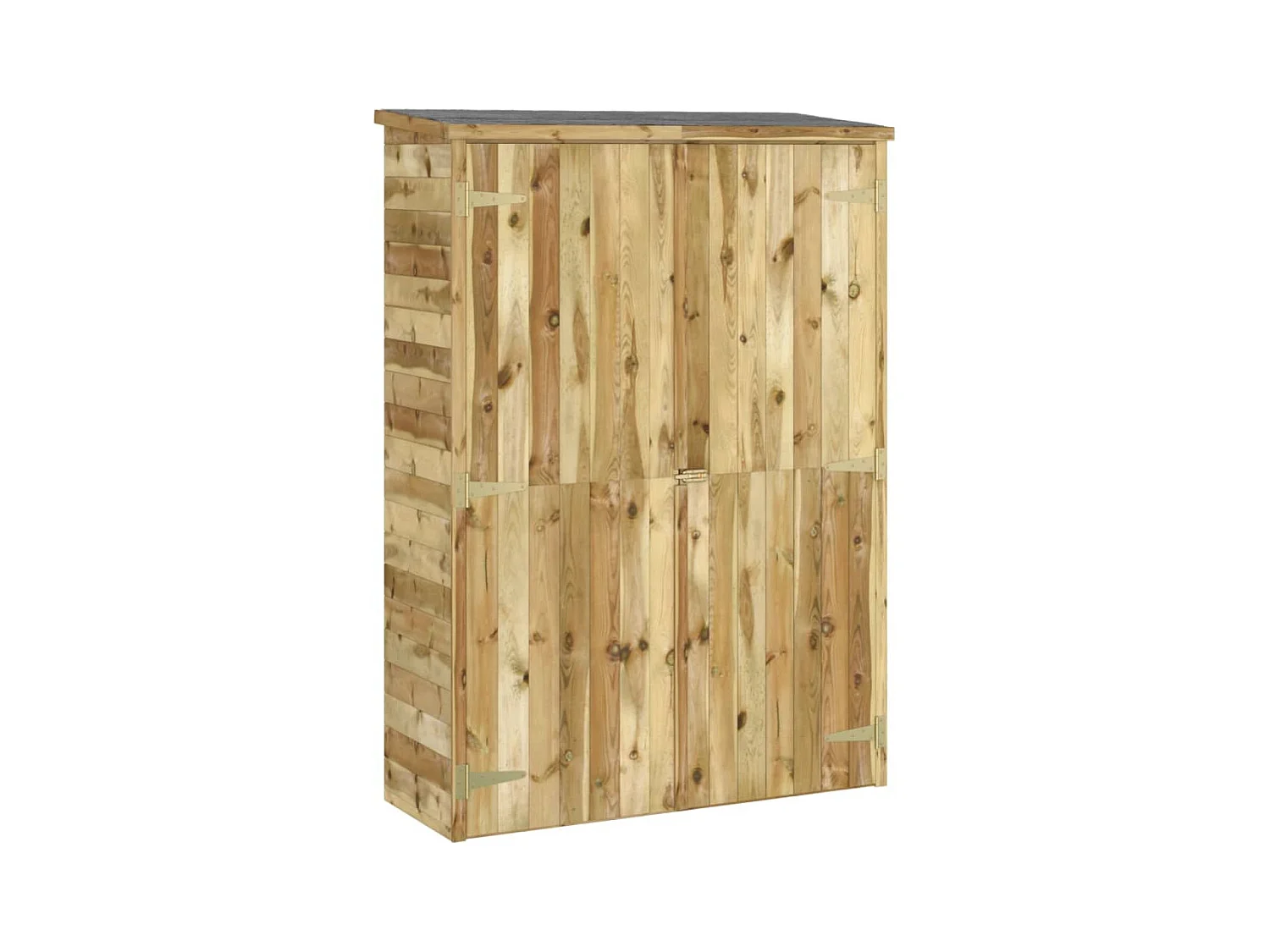 Abrigo de jardim, cabana, casa de armazenamento, abrigo ao ar livre, ferramentas robustas 123 x 45 x 171 cm Madeira de pinho impregnada marrom 02_0022401