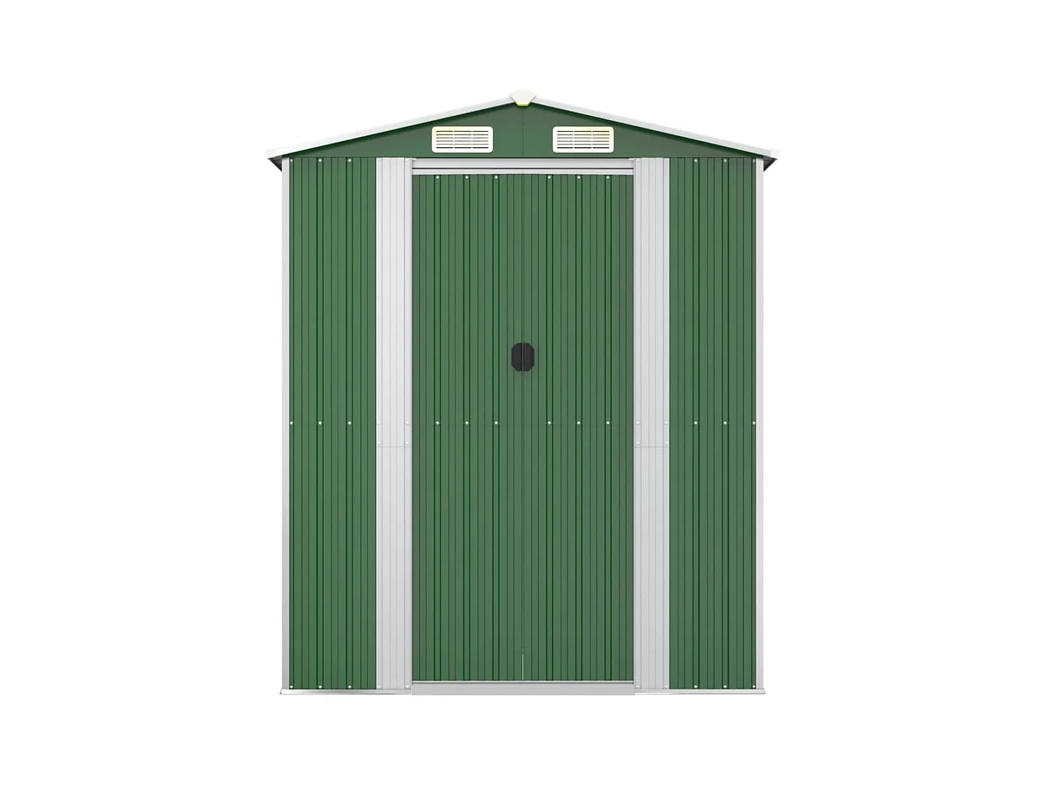 Casetta da giardino casetta per capanni casetta per ripostigli casetta per attrezzi da esterno robusta 192 x 855 x 223 cm acciaio zincato verde 02_0022369