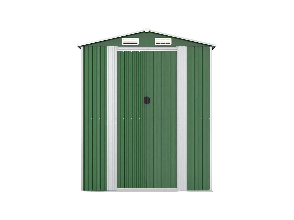 Casetta da giardino casetta per capanni casetta per ripostigli casetta per attrezzi da esterno robusta 192 x 855 x 223 cm acciaio zincato verde 02_0022369
