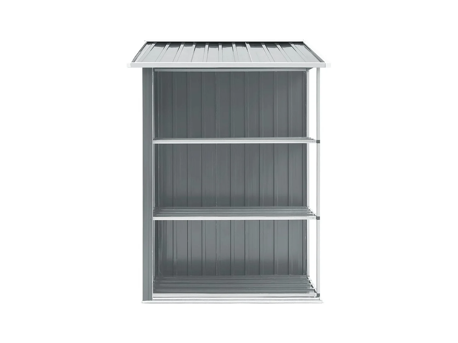 Casetta da giardino Casetta per cabina Capanno per la casa Casetta per esterni Casetta per attrezzi robusti con ripiano 205 x 130 x 183 cm Ferro grigio 02_0022223