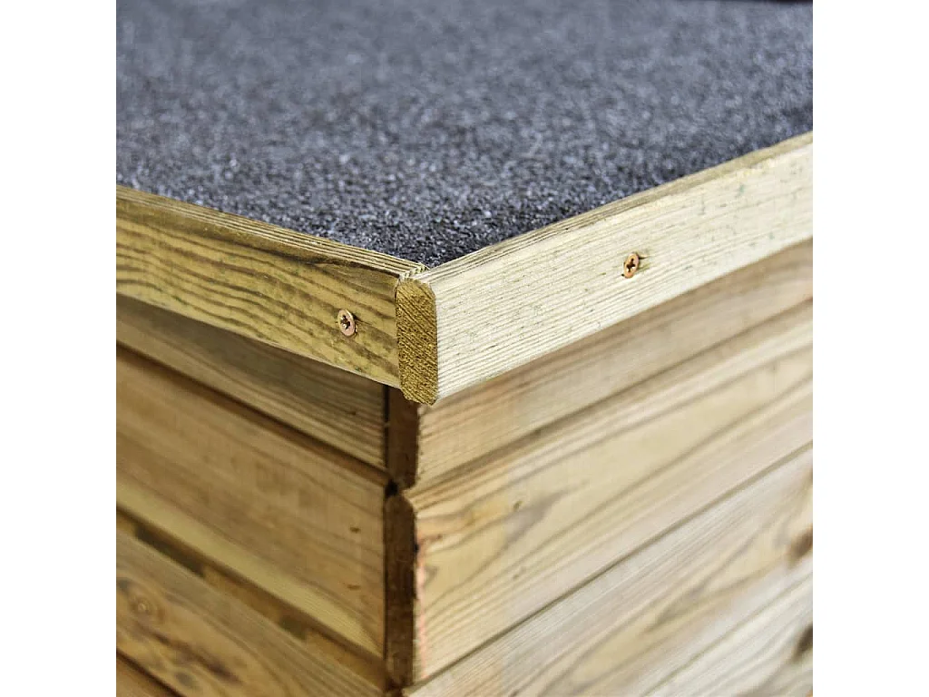 Caseta de jardín caseta de almacenamiento caseta de exterior caseta para herramientas robusta 232 x 110 x 170 cm madera de pino impregnada marrón 02_0022161