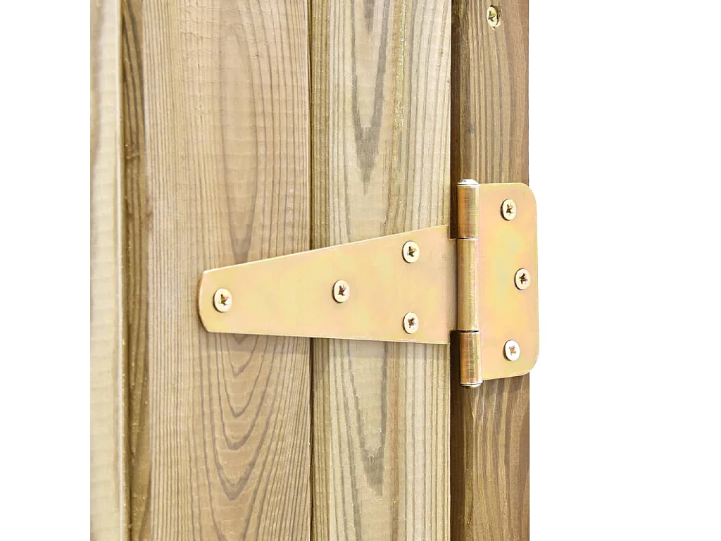 Caseta de jardín caseta de almacenamiento caseta de exterior caseta para herramientas robusta 232 x 110 x 170 cm madera de pino impregnada marrón 02_0022161