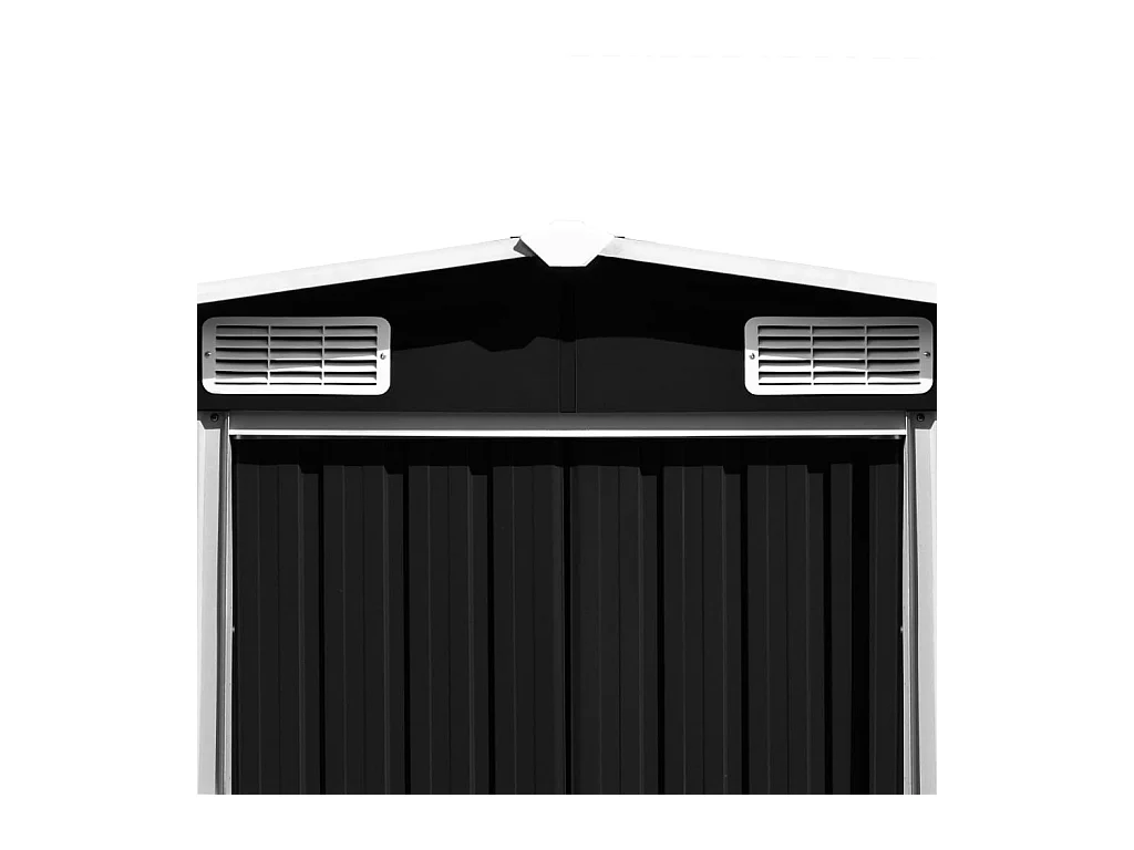Abrigo de jardim, cabana, casa de armazenamento, galpão ao ar livre, ferramentas robustas 257 x 392 x 181 cm, metal antracite 02_0022166