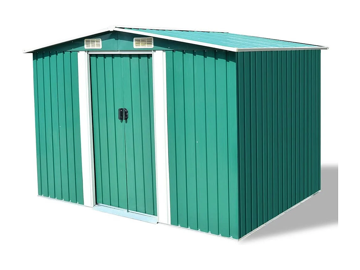 Abri de jardin cabane métal argentée 257 x 205 x 178 cm 02_0022391