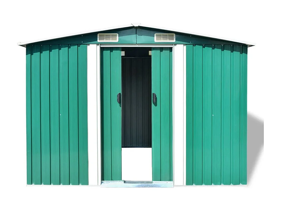 Abri de jardin cabane métal argentée 257 x 205 x 178 cm 02_0022391