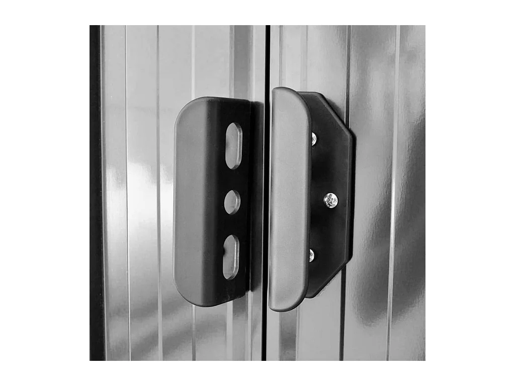 Abri de jardin cabane métal grise 257 x 205 x 178 cm 02_0022389