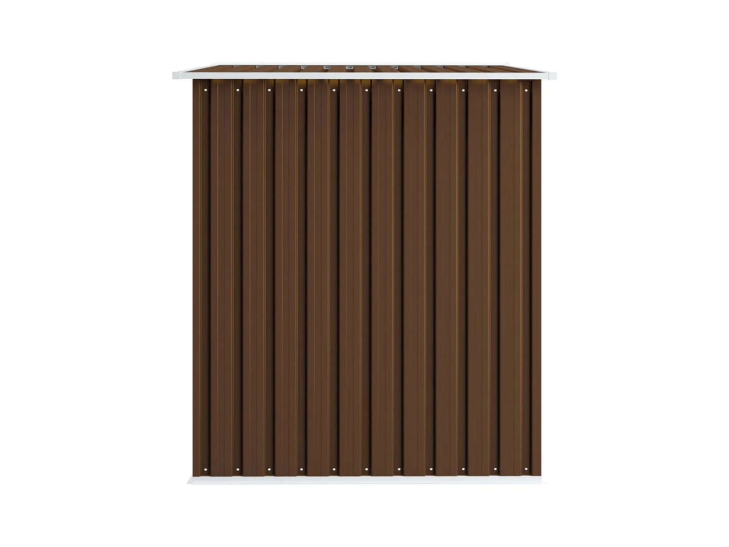 Abrigo de jardim, cabana, casa de armazenamento, galpão ao ar livre, ferramentas robustas 257 x 205 x 178 cm, aço marrom 02_0022387