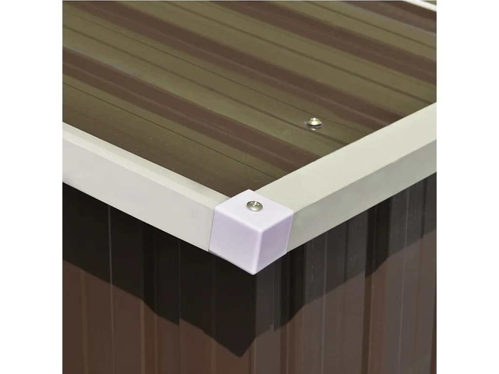 Abri de jardin cabane métal marron 257 x 298 x 178 cm 02_0022164