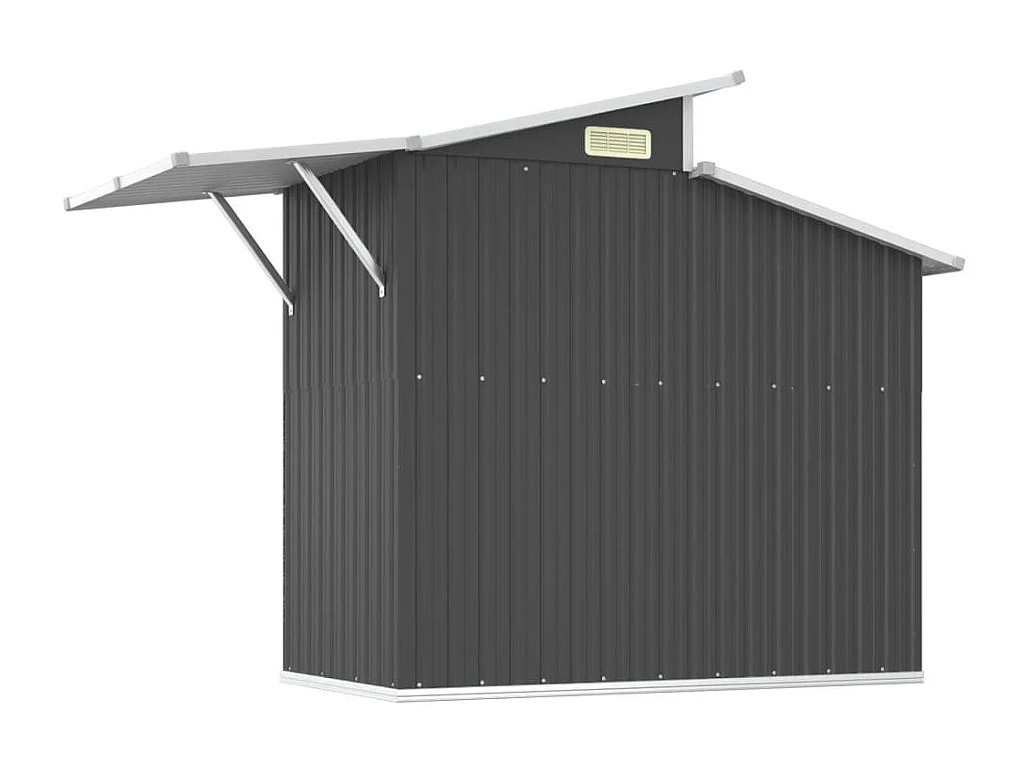 Casetta da giardino casetta per capanni casetta per ripostigli casetta per attrezzi da esterno robusta 270 x 130 x 208,5 cm acciaio zincato antracite 02_0022210