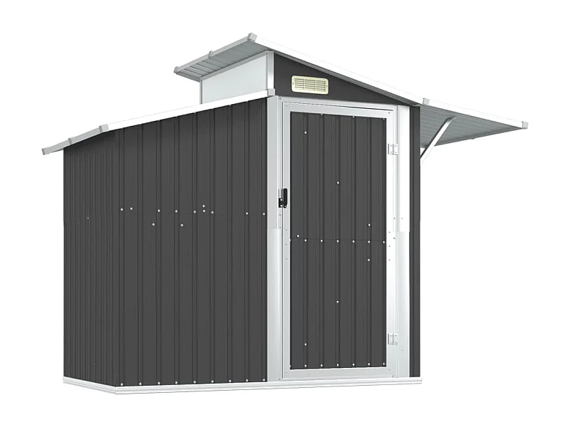 Casetta da giardino casetta per capanni casetta per ripostigli casetta per attrezzi da esterno robusta 270 x 130 x 208,5 cm acciaio zincato antracite 02_0022210