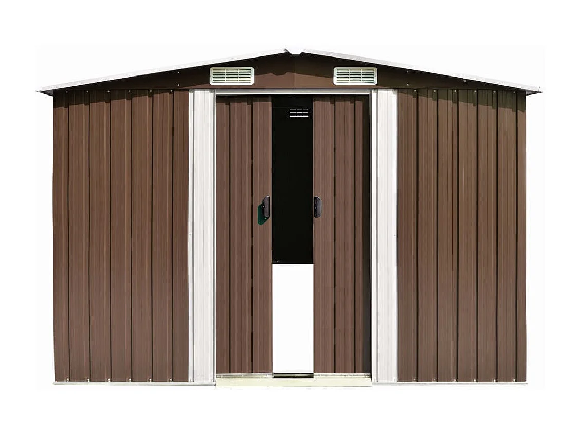 Abri de jardin cabane métal marron 257 x 489 x 181 cm 02_0022172