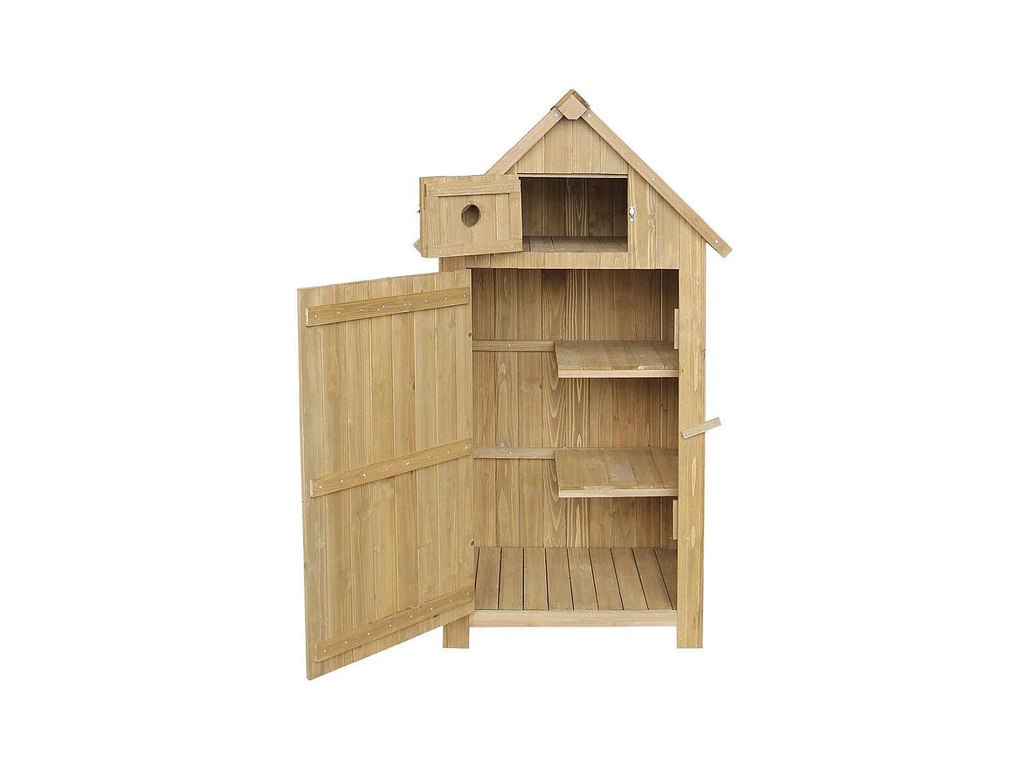 Cabane abri de jardin bois marron 77 x 54 x 142 cm 16_0002171