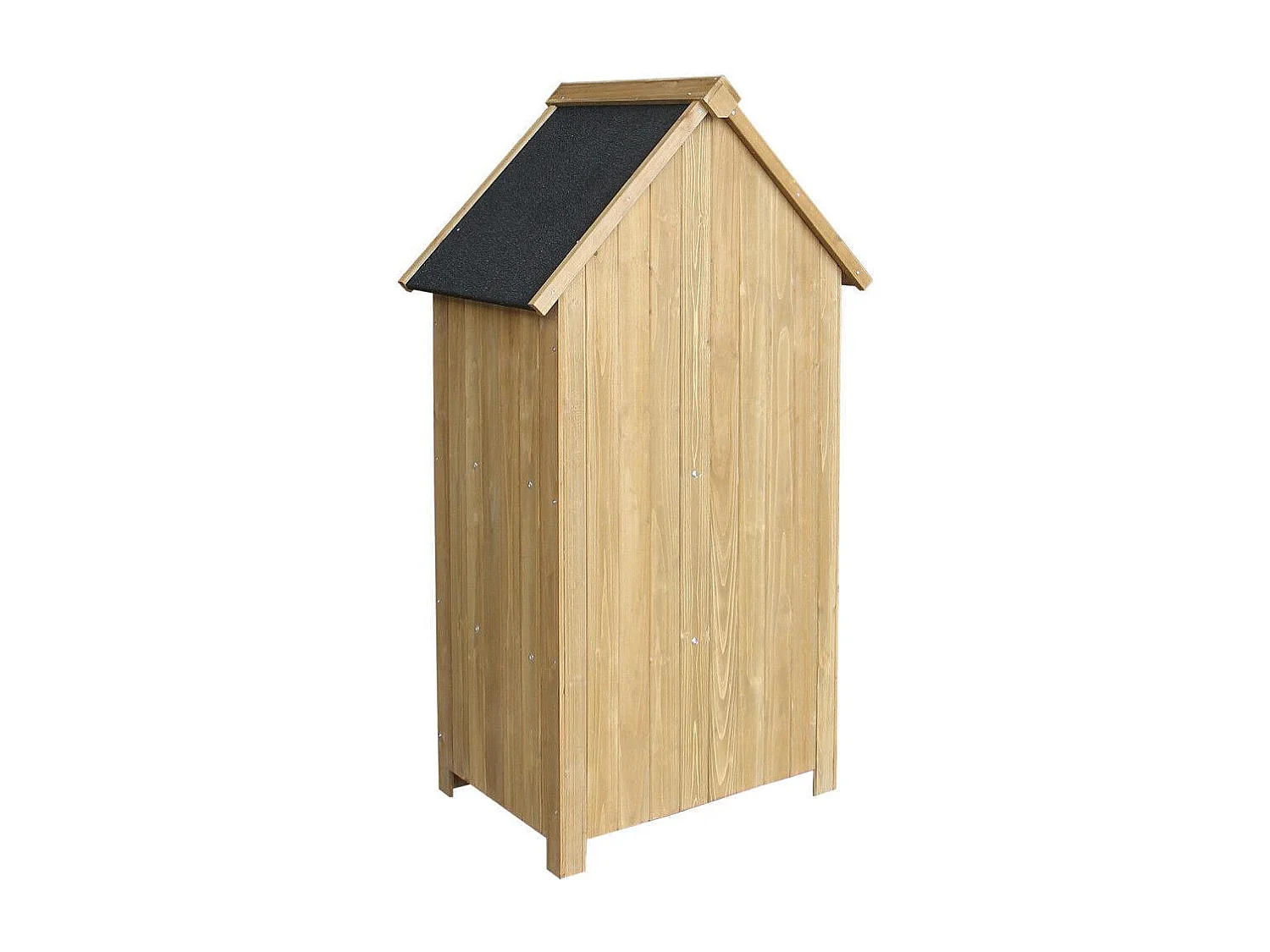 Caseta de jardín estrecha de madera de abeto con techo de betún 142 cm 16_0002171