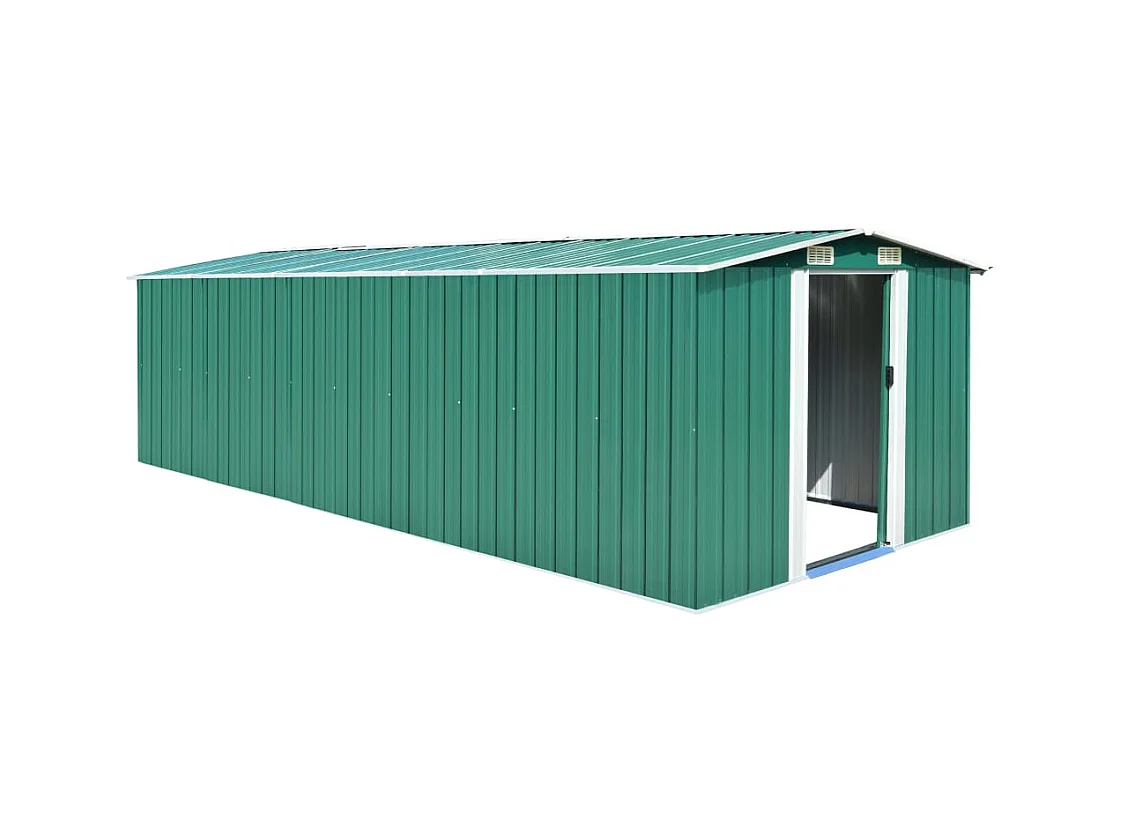 Abri de jardin cabane métal argentée 257 x 580 x 181 cm 02_0022177