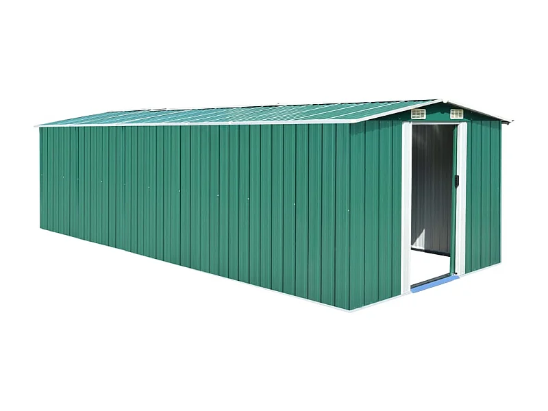 Abri de jardin cabane métal argentée 257 x 580 x 181 cm 02_0022177