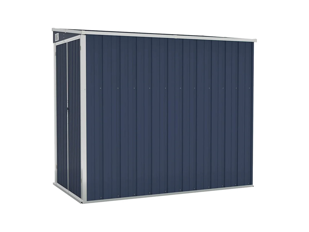 Abrigo de jardim galpão de armazenamento galpão de armazenamento ao ar livre ferramentas robusto montado na parede 118 x 194 x 178 cm aço antracite 02_0022329