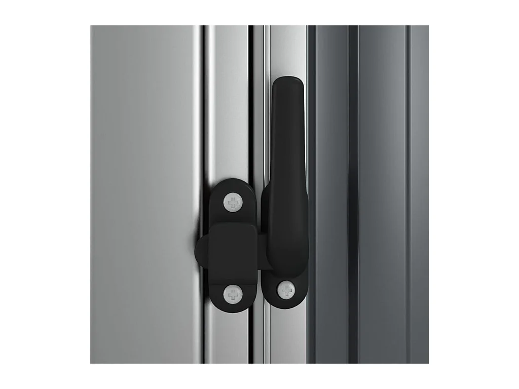 Abri de jardin cabane grise 118.5 x 95 x 209.5 cm 02_0022228