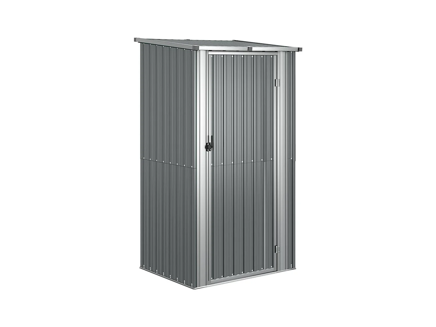 Abrigo de jardim, cabana, casa de armazenamento, galpão ao ar livre, ferramentas robustas 118,5 x 97 x 209,5 cm aço galvanizado cinza 02_0022228