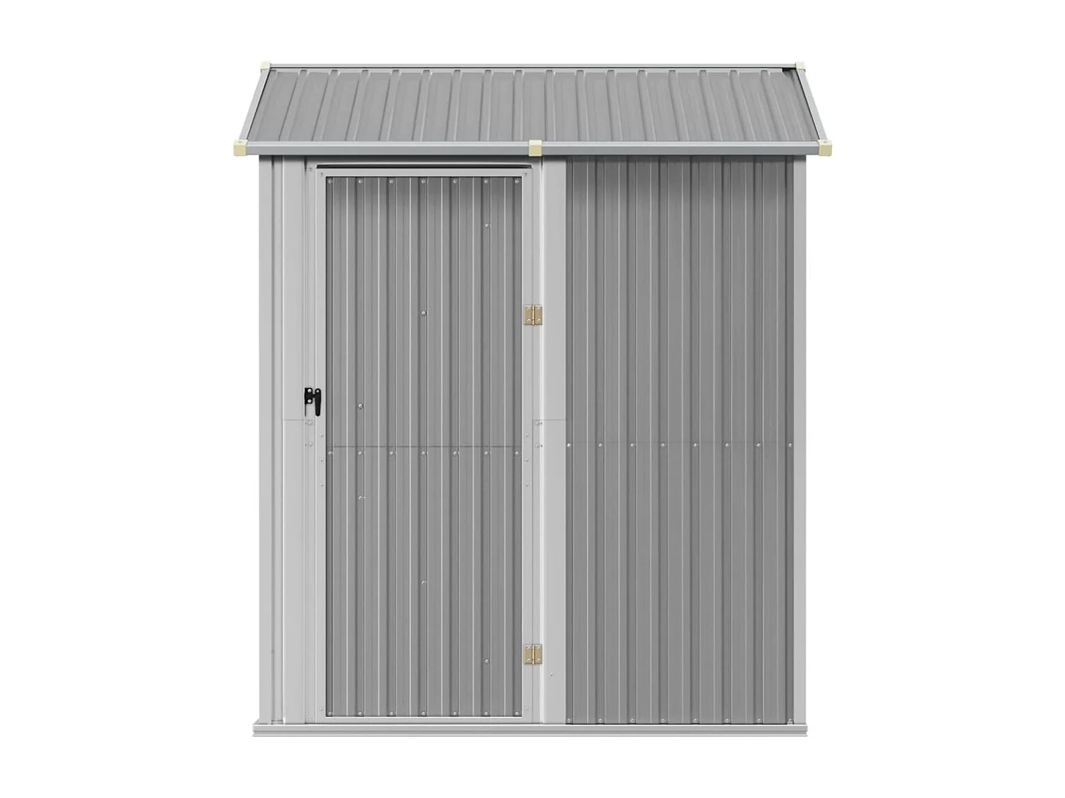 Casetta da giardino cabina ripostiglio capanno da esterno capanno per attrezzi robusta colore chiaro 192 x 152,5 x 237 cm acciaio zincato grigio 02_0022254