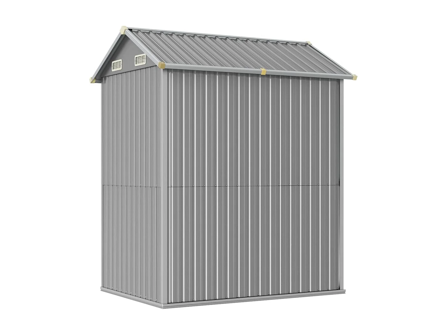 Casetta da giardino cabina ripostiglio capanno da esterno capanno per attrezzi robusta colore chiaro 192 x 152,5 x 237 cm acciaio zincato grigio 02_0022254