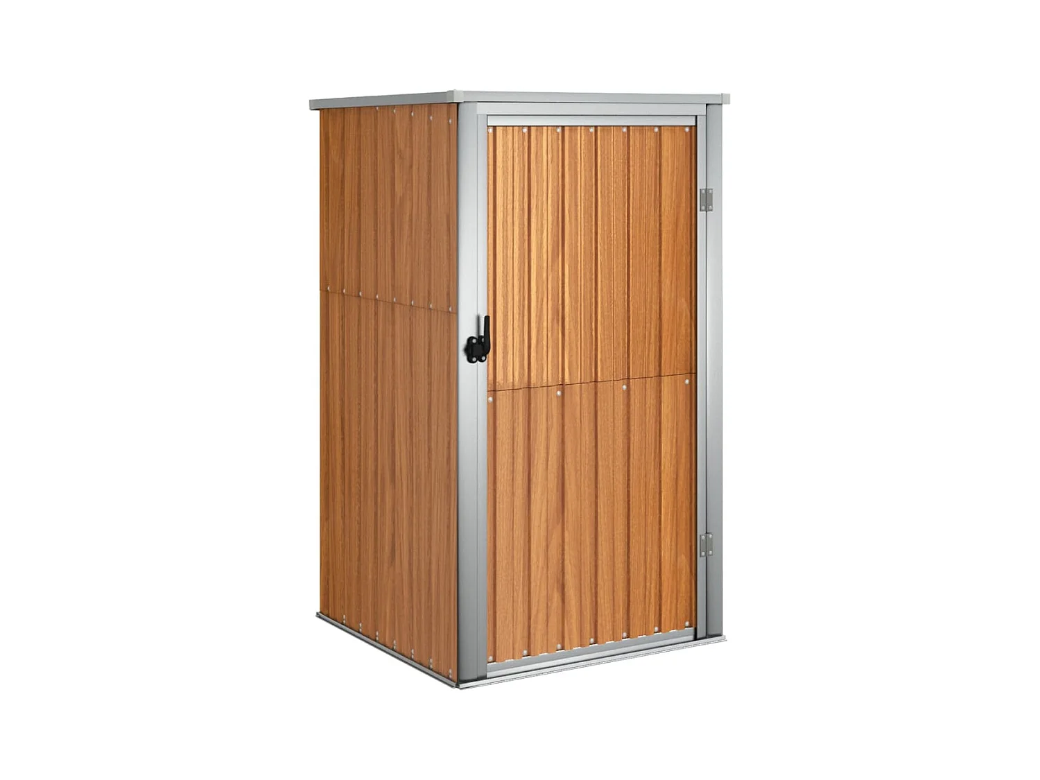 Casetta da giardino casetta per capanni casetta per riporre gli attrezzi casetta per esterni robusta 88 x 89 x 161 cm acciaio zincato marrone 02_0022424