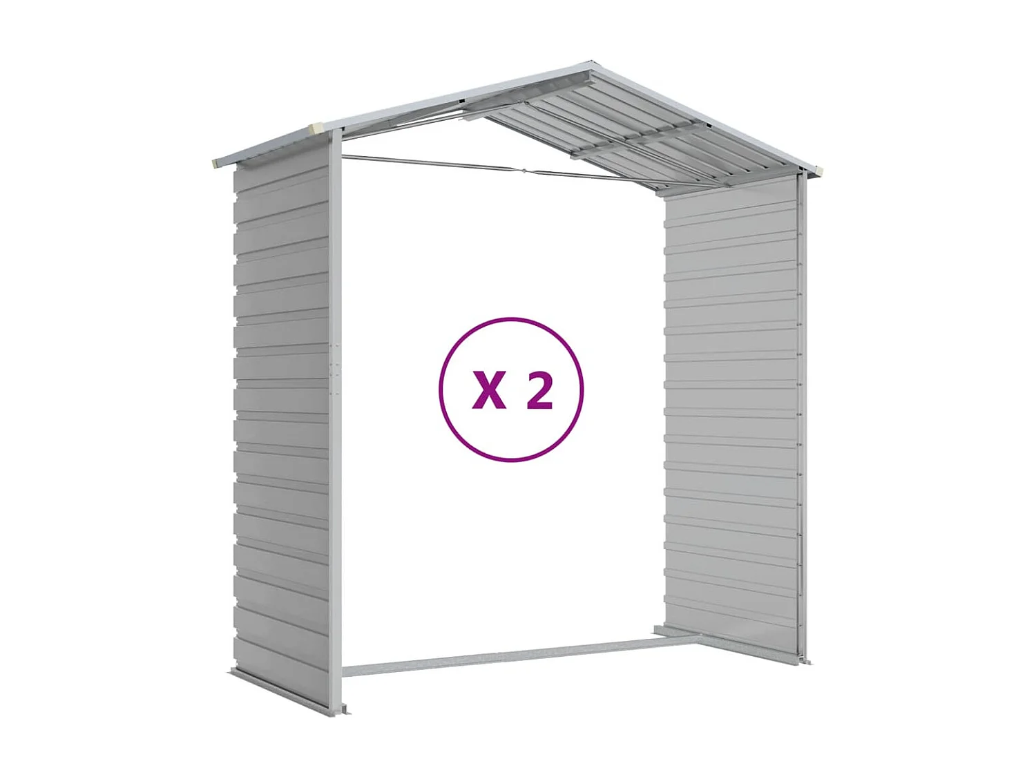 Abri de jardin cabane grise 191 x 215 x 198 cm 02_0022242