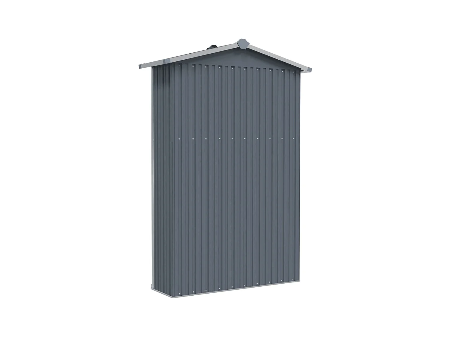 Casetta da giardino casetta per capanni casetta per ripostigli casetta per attrezzi da esterno robusta 116 x 45 x 175 cm acciaio zincato grigio 02_0022227