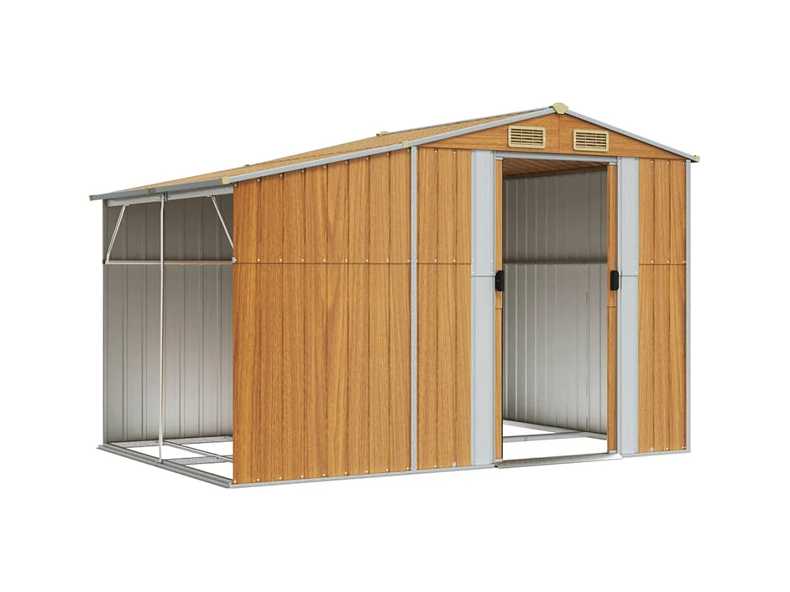 Abri de jardin cabane marron 277 x 192.5 x 179 cm 02_0022312