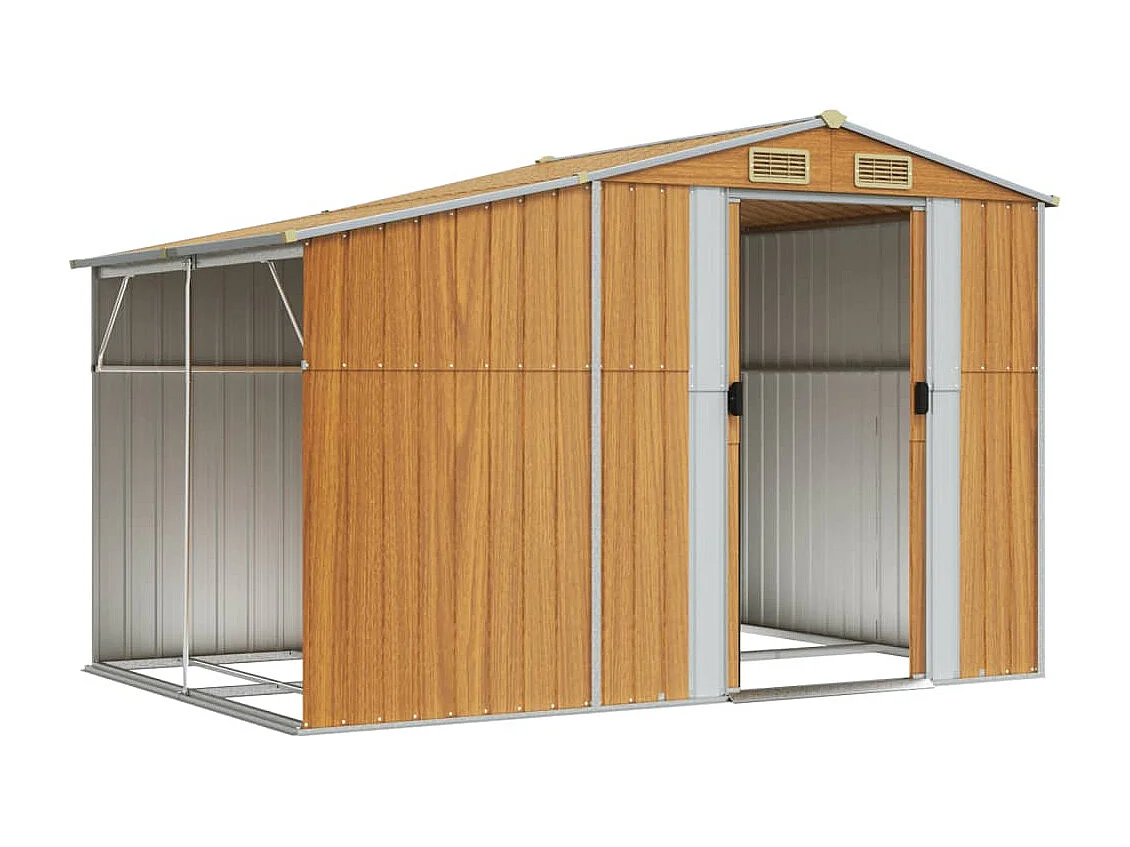 Abri de jardin cabane marron 277 x 192.5 x 179 cm 02_0022312