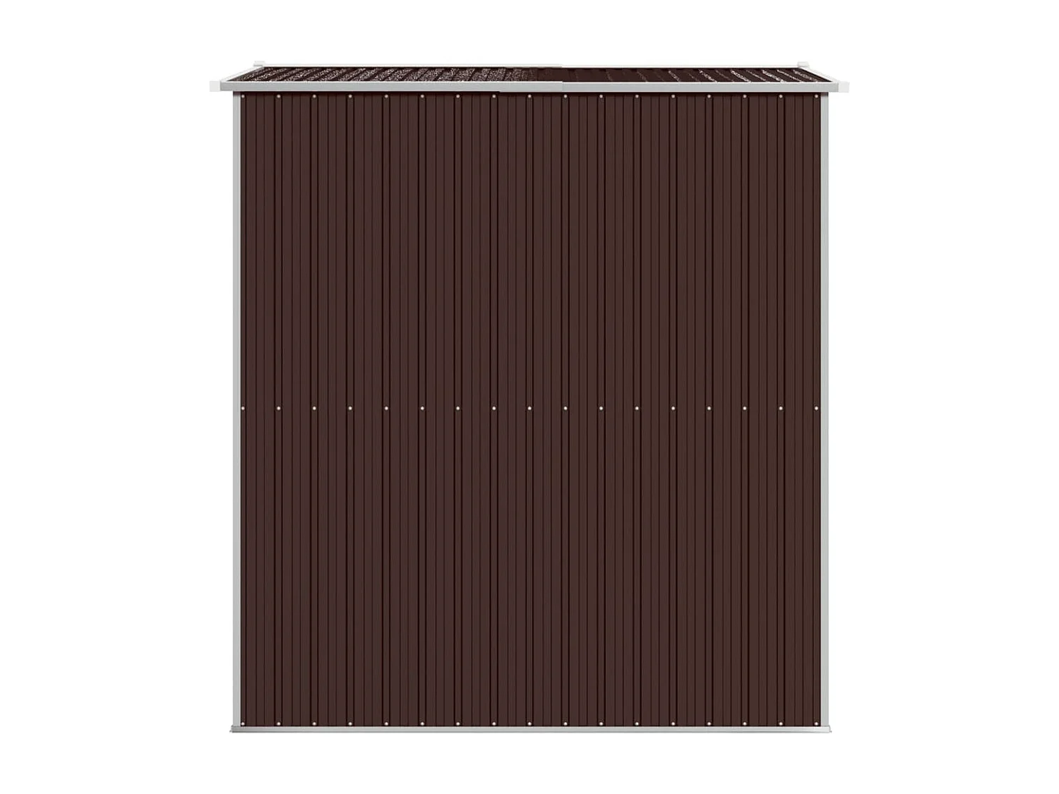 Galpão de jardim Cabine Galpão Casa de armazenamento Galpão ao ar livre Ferramentas Robusto Escuro 192 x 191 x 223 cm Aço galvanizado marrom 02_0022317