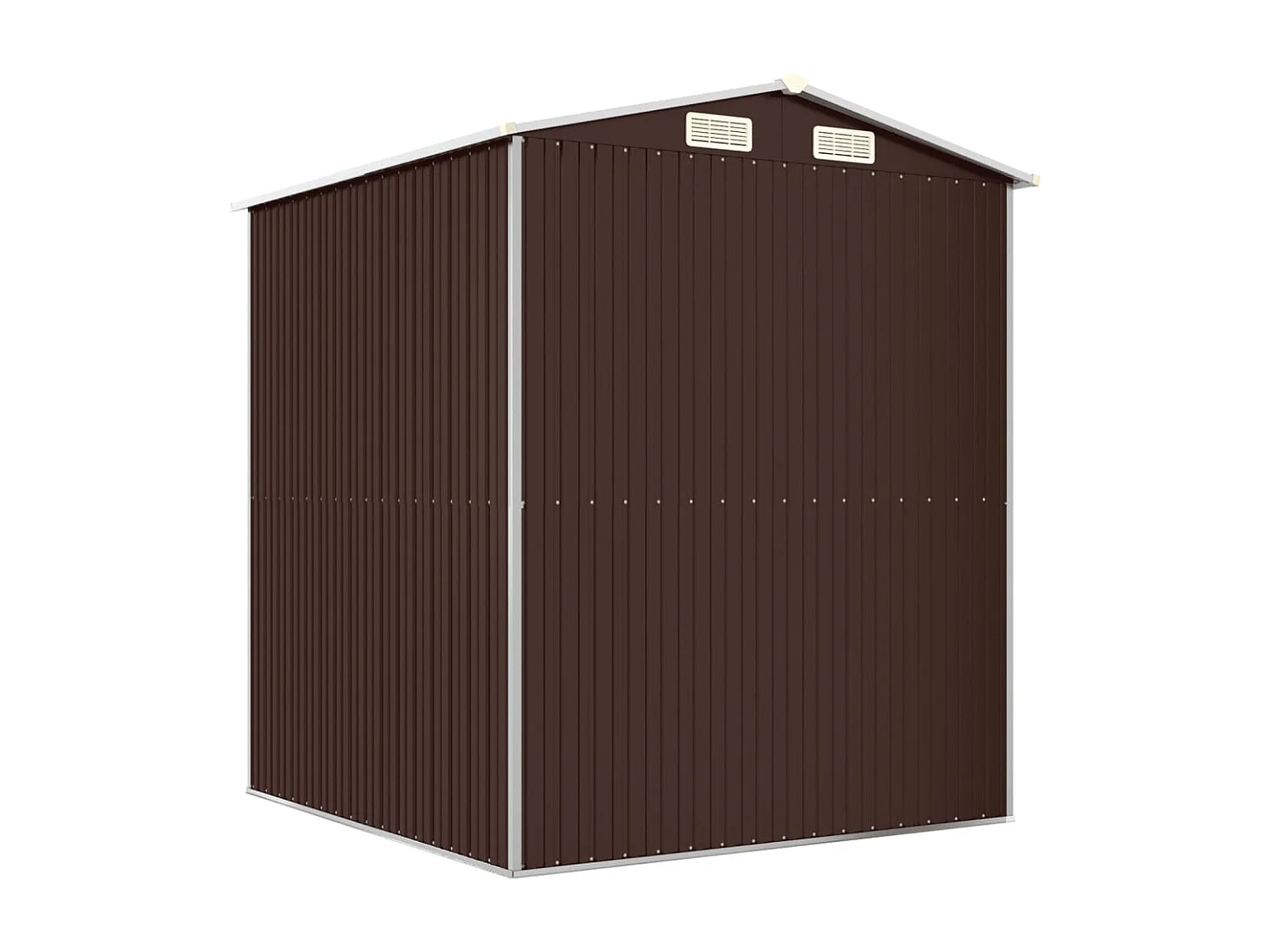 Galpão de jardim Cabine Galpão Casa de armazenamento Galpão ao ar livre Ferramentas Robusto Escuro 192 x 191 x 223 cm Aço galvanizado marrom 02_0022317