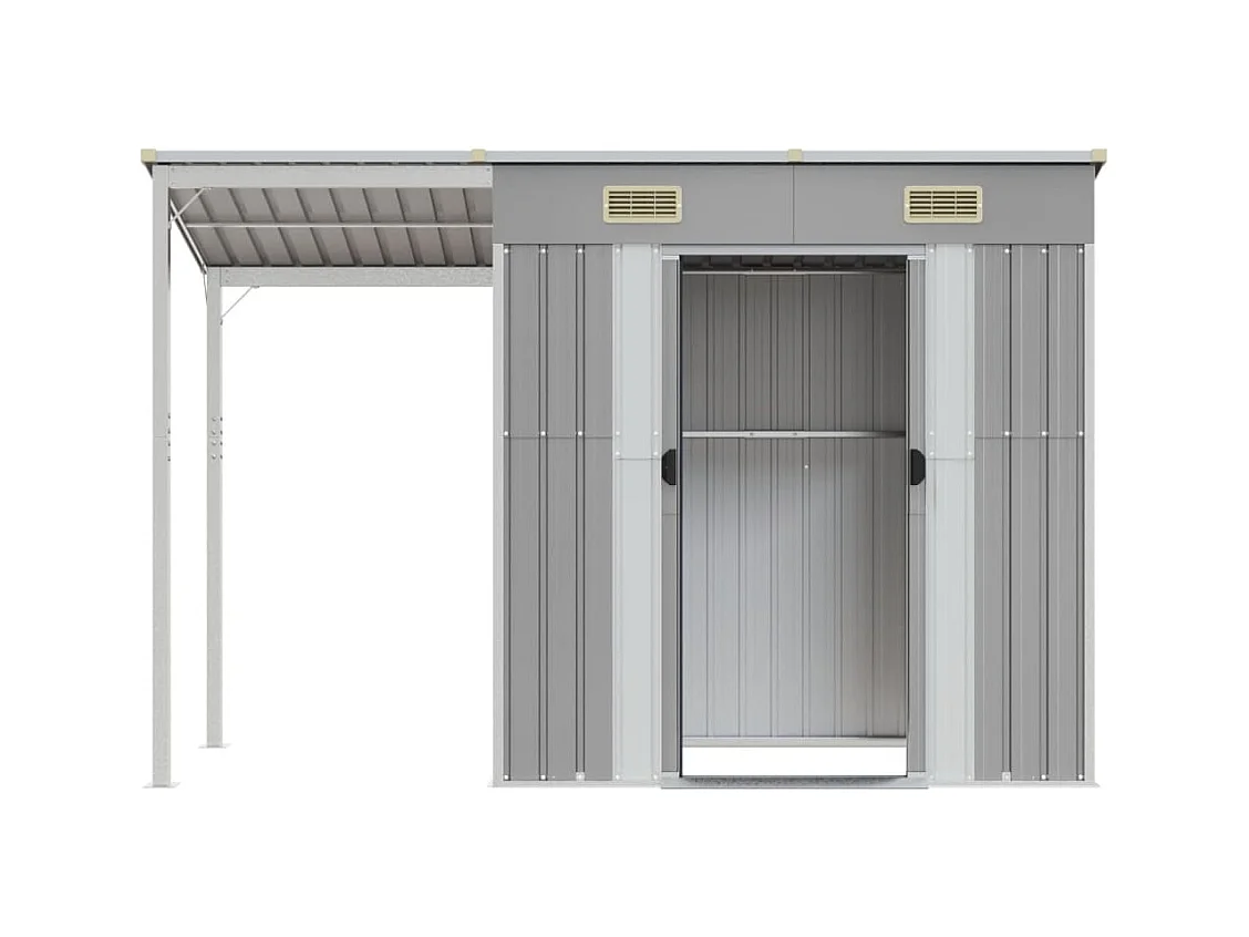 Abri de jardin cabane grise 277 x 110.5 x 181 cm 02_0022218
