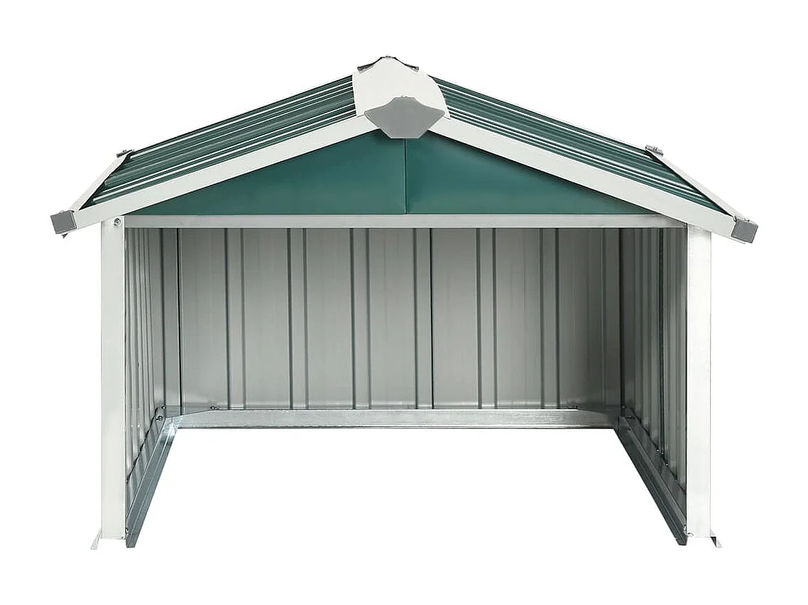 Abrigo para cortador de grama robô de jardim 92 x 97 x 63 cm aço galvanizado verde 02_0022395