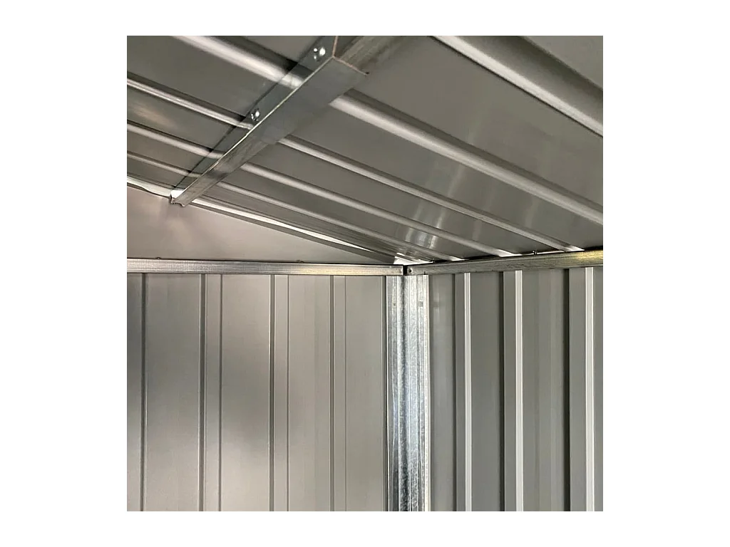 Abrigo de jardim, cabana, casa de armazenamento, galpão ao ar livre, ferramentas robustas 191 x 385 x 198 cm aço galvanizado verde 02_0022350