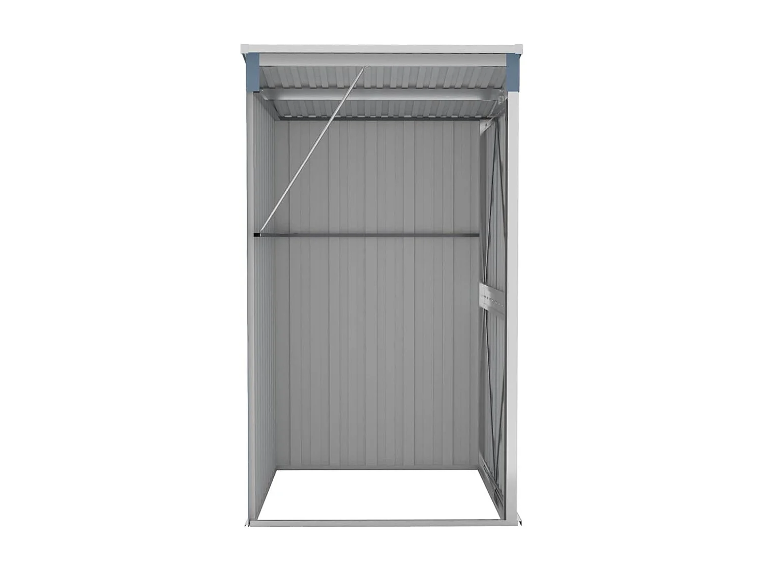 Remise de jardin murale grise 118 x 100 x 178 cm 02_0044056